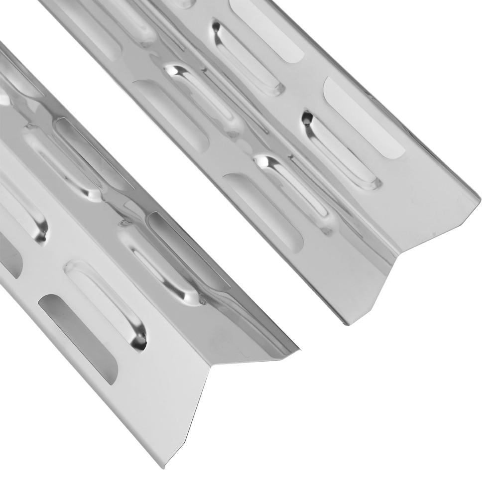 4 Pcs Stainless Steel Heat Plate Shield Adjustable BBQ Flame Tamer Outdoor Cooking