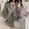 Korean Retro Chic Autumn/Winter Loose Zipper Cable Knit Women's Cardigan