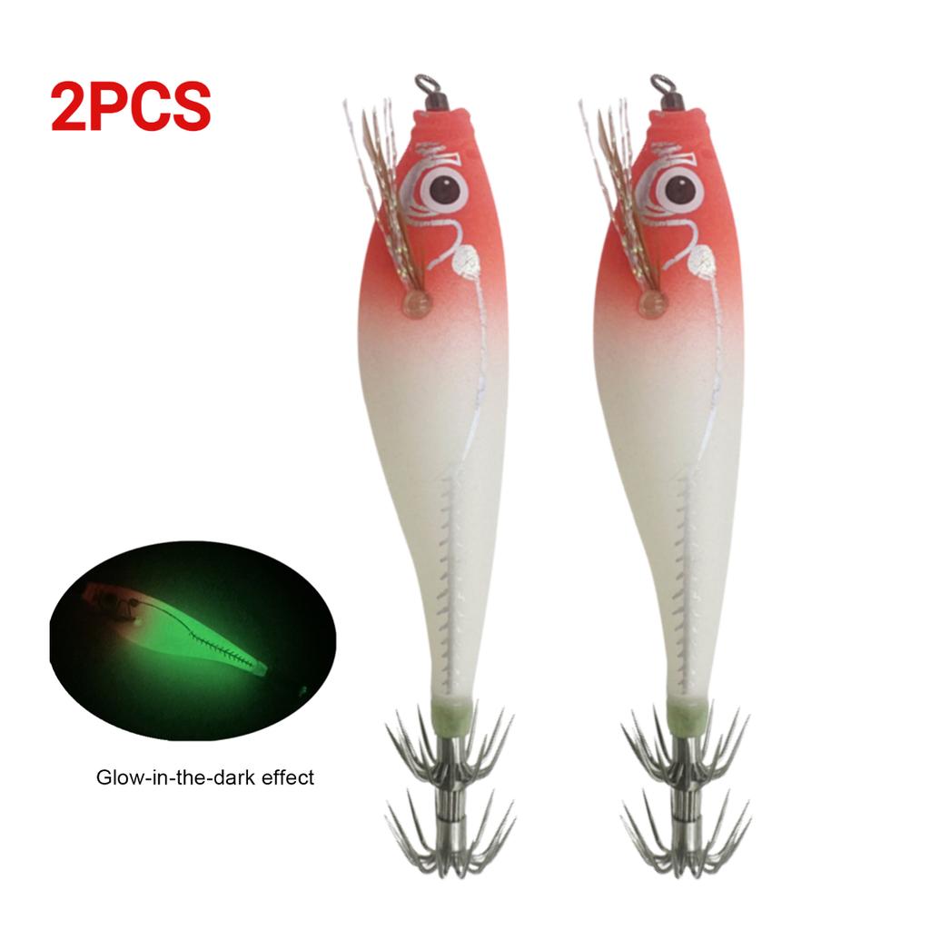 Светящаяся рыболовная приманка, светящаяся в темноте приманка для креветок, приманка для джиговой ловли, приманка для рыбалки в виде кальмара для осьминога, поддельные рыболовные снасти для каракатицы, жесткая наживка, морские приманки, снасти