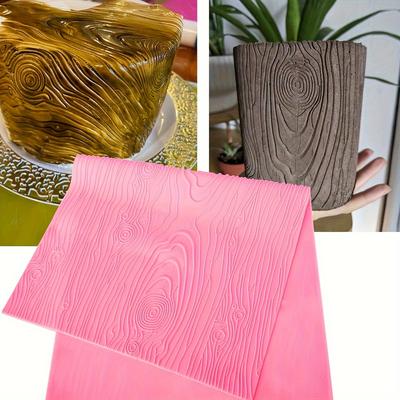 Силиконовая форма для кружева с текстурой дерева, коврик для текстуры мастики, многоразовый инструмент для создания оттисков для украшения торта, для кондитерских изделий