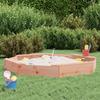 VidaXL Sandpit with Seats, Sand Game for Children, Playground for Toddlers Outdoor Garden, Octagon Wood 825021