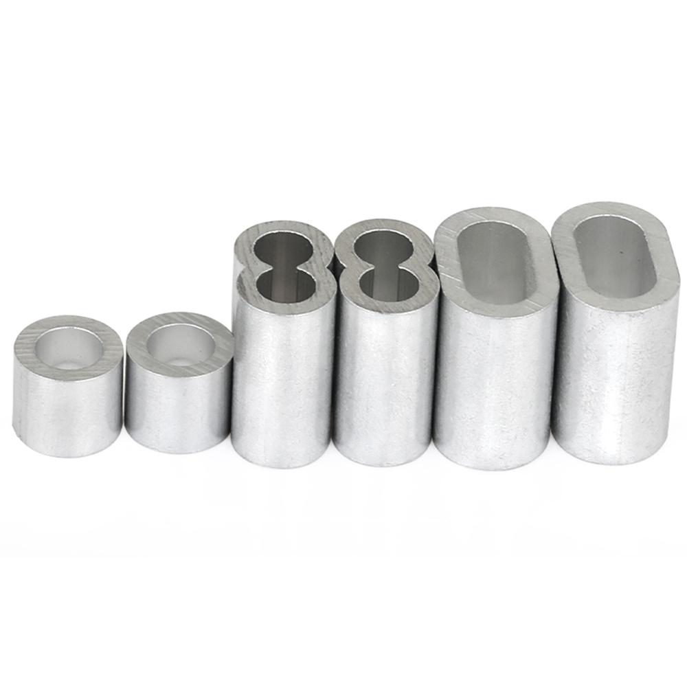 5/10/25/50/100/200/500 шт. Круглый трос с одним отверстием, алюминиевая втулка, алюминиевый патрон, зажим с овальным отверстием, алюминиевая пряжка, быстрозажимной патрон