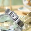 Модные новые легкие роскошные стальные ремешки с римским маленьким квадратным циферблатом женские ретро часы водонепроницаемые кварцевые повседневные часы