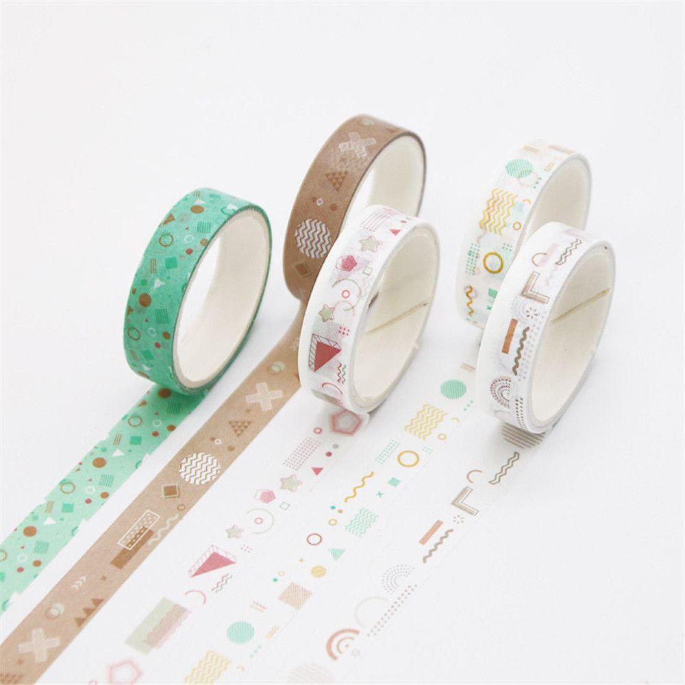5Rolls/box Decorative School Supplies Masking Tape Washi Tape Adhesive Scrapbooking