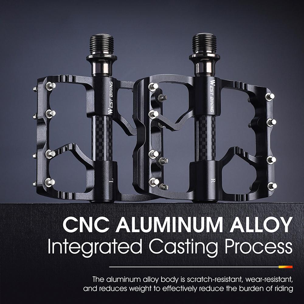 Сверхлегкие велосипедные педали из алюминиевого сплава, 3 подшипника, велосипедные педали, нескользящие, водонепроницаемые, плоские, широкие велосипедные педали, цикл