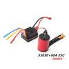 3900KV Brushless Motor 3650 Waterproof Motor with 60A Brushless ESC 2-3S Lipo 5.8V 3A BEC for 1/8