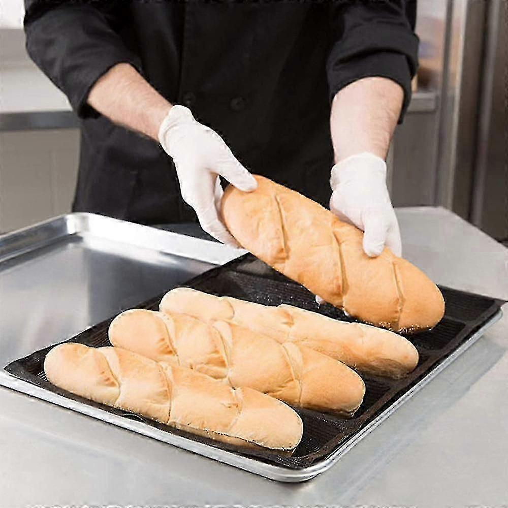 Silicone Perforated Baking Forms Sandwich Mold French Baguette Bread Pan Food Mat 5 Loaf Non-stick Baking Liners