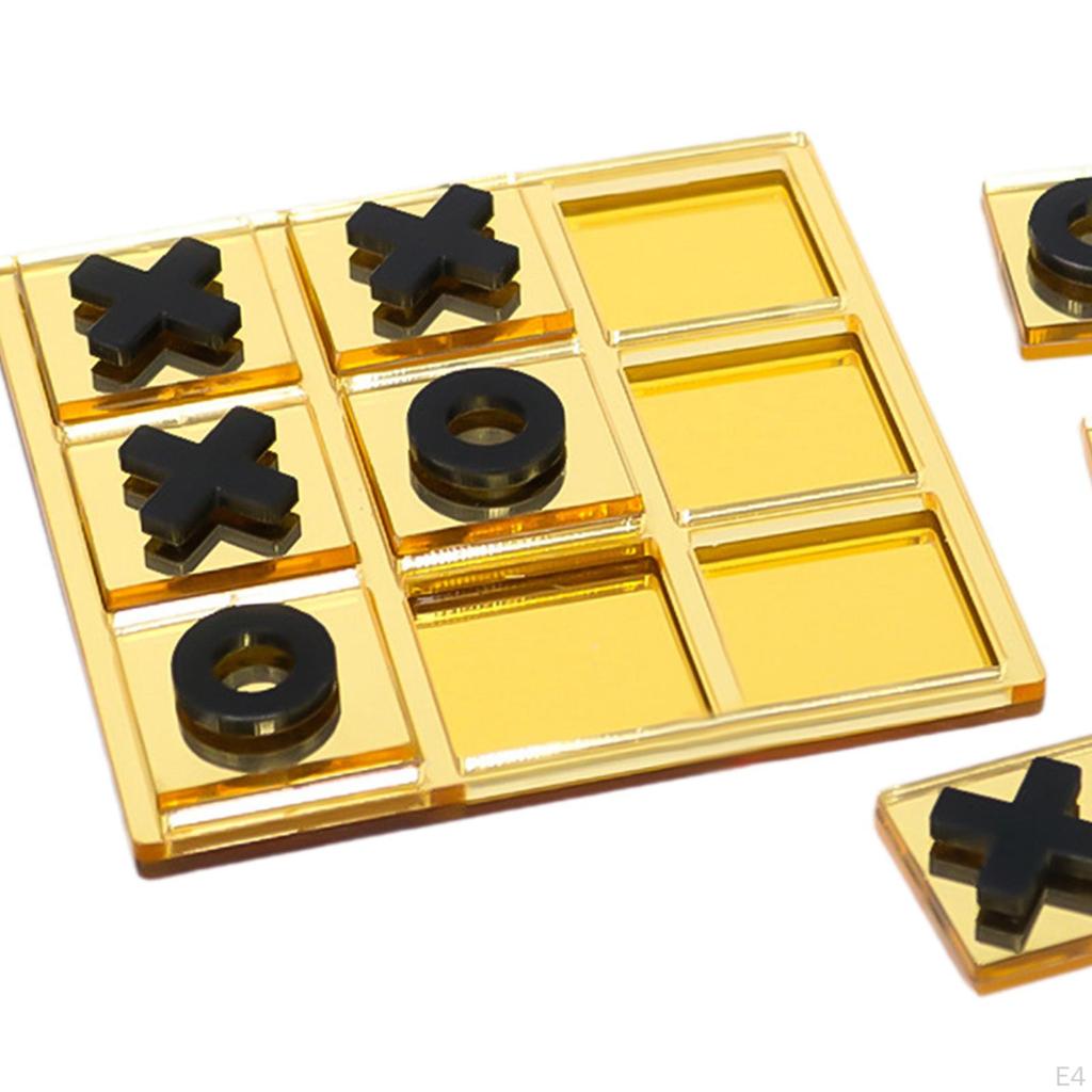 Acrylic Tic TAC Toe Game Board Games Brain Teaser Strategy XO Decorative for Families