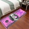 Novelty 100 Dollar Bill Runner Rug Non Slip Washable Mat Carpet For Bedroom Living Room Entryway Home Decor