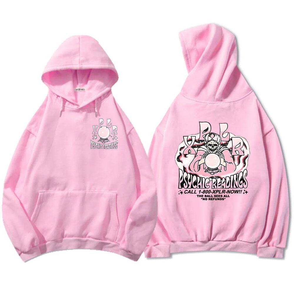 Psychic Readings Xplr-r Толстовки с капюшоном Sam and Colby Розовые толстовки с графическим принтом Унисекс Уличная одежда в стиле хип-хоп