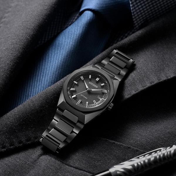 Citizen Мужские часы Attesa ACT Line Черный титан CB3045-61E Черный циферблат