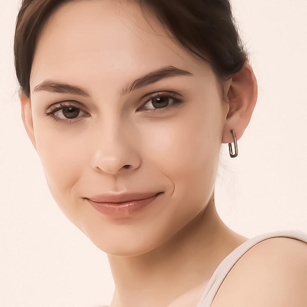 Серьги Westisland Long Square с одним касанием Антикварные_Wi5104426