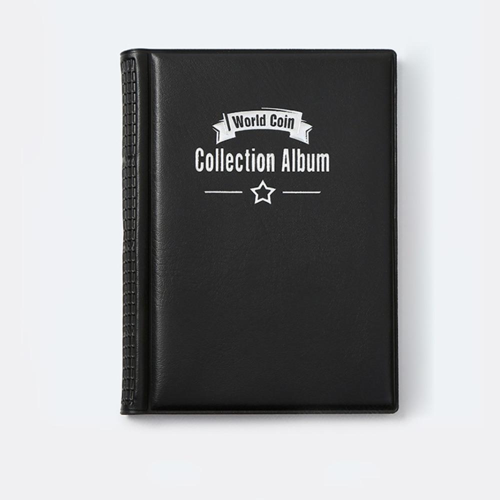 Artificial PU Leather Coin Collection Holder 120 Pockets Penny Album Gifts Coin Collection Album 10 Pages