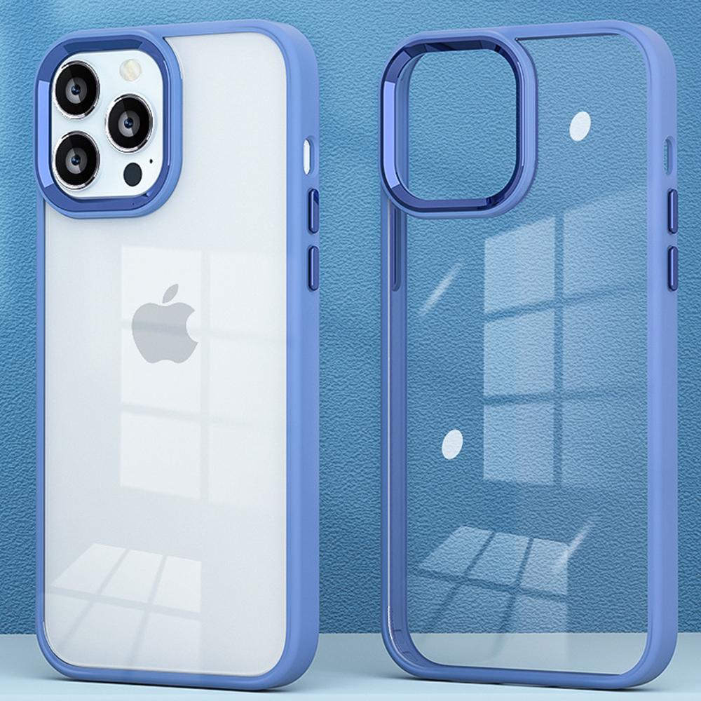For iPhone 16 Pro Clear Phone Case PC+Silicone Shockproof Back Cover