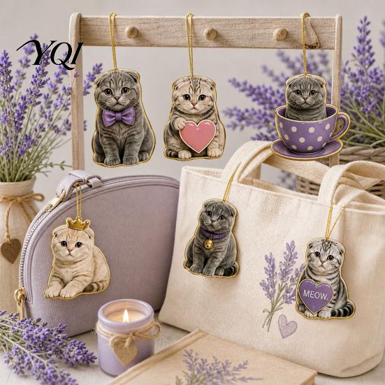 Decorative Retro Gift Box Cat Advent Calendar 2026, 24 Days 2D Acrylic Christmas Ornaments Countdown Calendar, Lover Ideas Collectible Cute