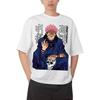 Jujutsu Kaisen Сатору Годжо Техника Полый Фиолетовый Аниме Принт Футболка Мужская 2026 Лето Повседневная Уличная Одежда Хлопковые Футболки Оверсайз