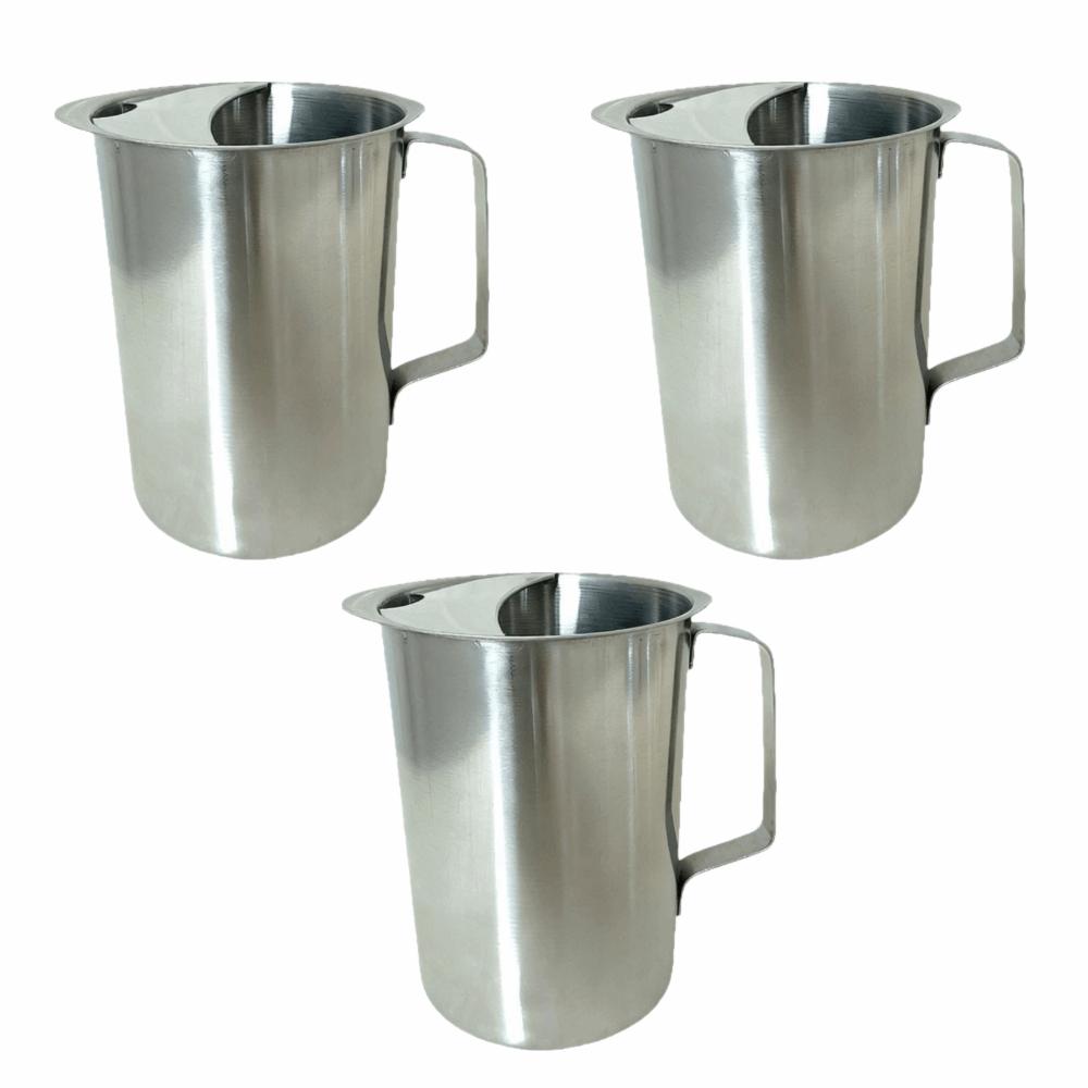 3pcs Ice Filter Ice Cube Kettle Insulated Water Pitcher Durable Stainless Steel Ice Jug Home