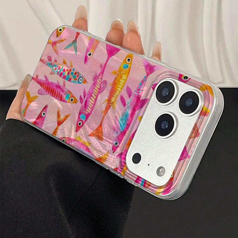 Ocean Minimalist Fish Pattern Feather Phone Case For Redmi 14 13 12 11 Pro 5G Xiaomi Redmi Note 14C 13C 15C 13 14 10 12 4G Cover