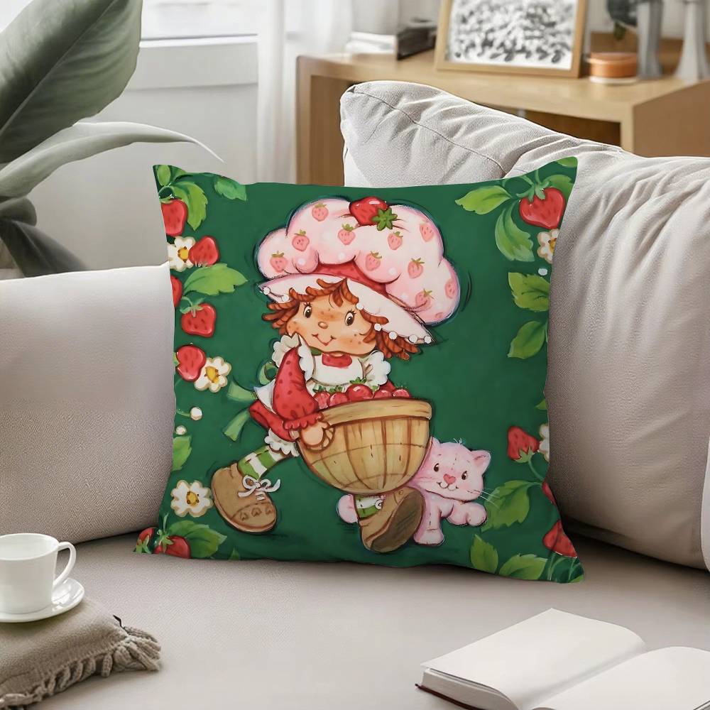 SStrawberry SShortcakeS Pillow Case Sofa And Living Room Decorative Cushion Covers Dustproof And Miteproof Invisible Zipper