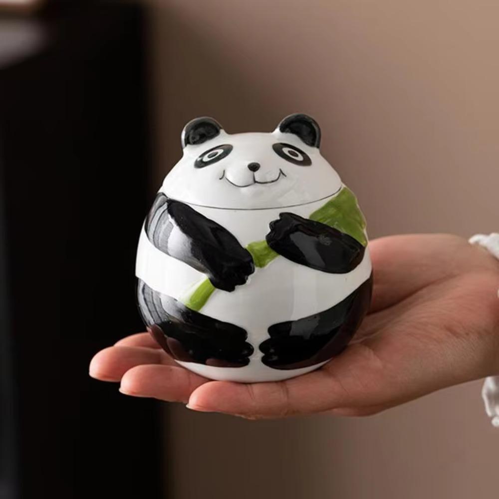 Moisture-proof Panda Tea Jar Cartoon Pattern Tea Box Creative Seasoning Storage Tank  Souvenir