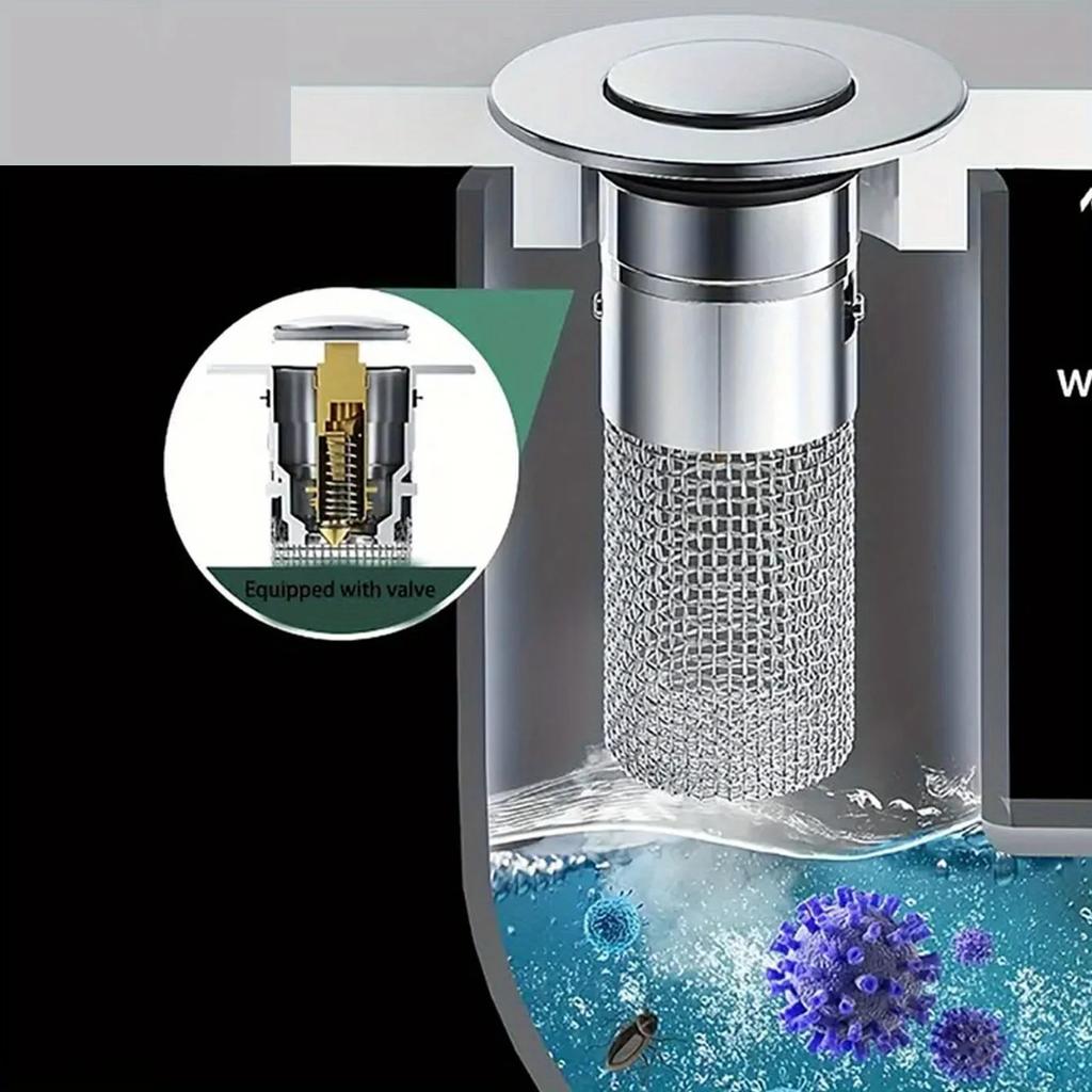 Сливной фильтр для пола из нержавеющей стали, пробка для умывальника, анти-запах, всплывающее отверстие, пробка для раковины, ловушка для волос, сито для раковины для душа