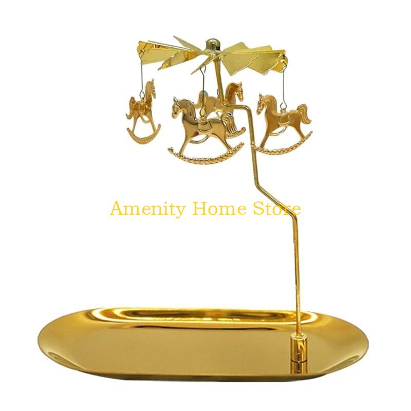 F26C Magical Rotating Candle Holder Magnetic Rotating Candlestick Adds Warmth to Bedrooms and Special Party Occasion