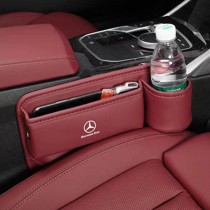 IUM3 Car Seat Gap Multifunction Crevice Storage Box Interior Accessories For Mercedes Benz A B C E S Class C200 E350 W205 CLA CLS GLA