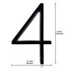 New Floating House Numbers Creative Modern Zinc Number Self Adhesive Door Sign Outdoor Mailbox Apartment Home Decorations