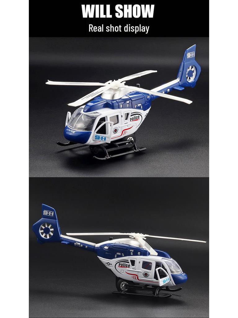 Helicopter Toy Model with Lights, Music, and Spinning Propeller