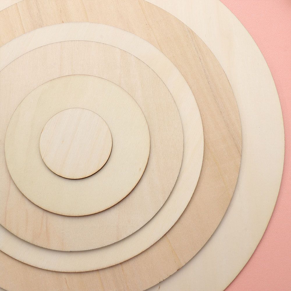 Декор Сделай сам Письмо Деревянные Бирки Принадлежности для Вечеринки Пустая Табличка Круглые Деревянные Детали Украшение Деревянные Круги