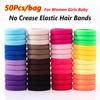 Headbands No-damage Nylon Ponytail Holder Scrunchies Elastic Hair Bands Rubber Bands Hair Rope Ties