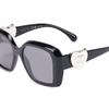Chanel Sculpted Logo Acetate Irregular Shape Sunglasses Women sunglasses Black CH5518C501T8