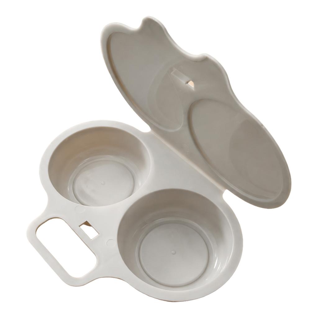 Egg Steamer Microwave Egg Cooker for Home Kitchen Dorm Office Meal Prep Food Grade PP Plastic Breakfast Mold Gray
