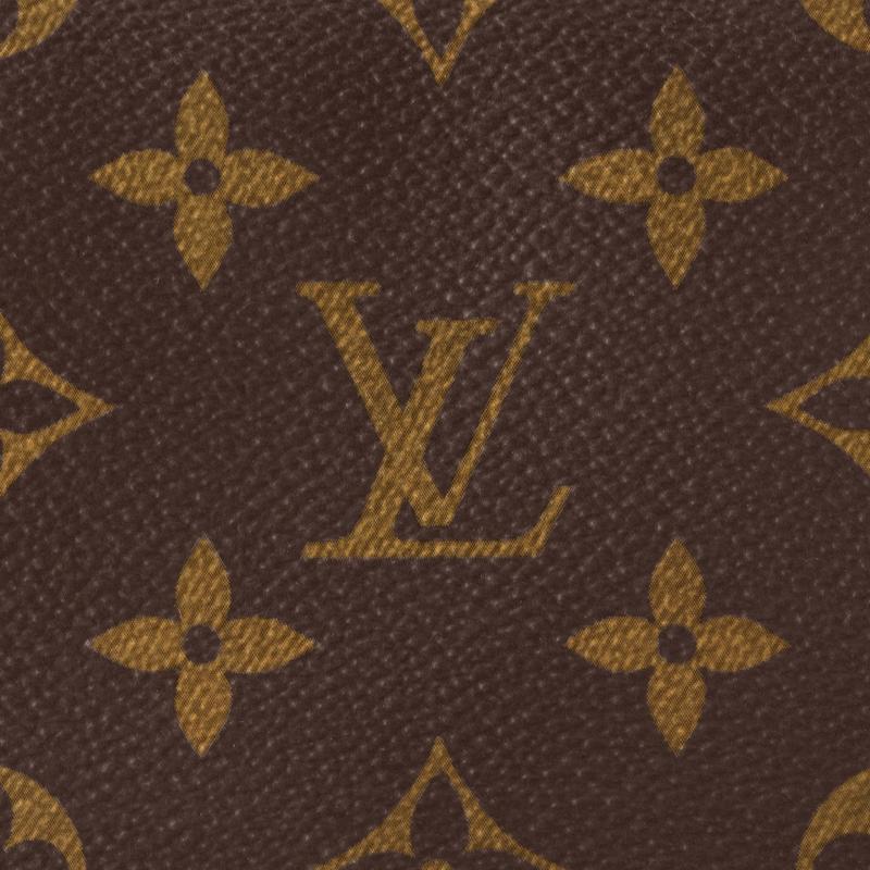 Louis Vuitton Dopp Kit Monogram Canvas With Leather Trim Men Toiletry Bag Brown Matte-Yellow M46764