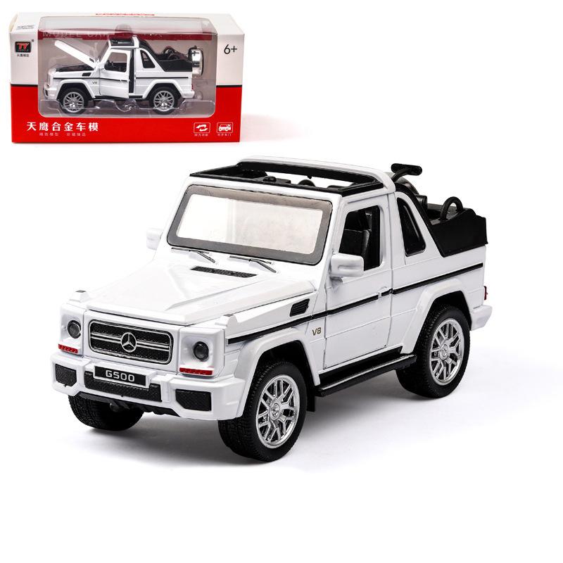 1/32 масштаб Benz G500, литая под давлением модель автомобиля, игрушечный автомобиль с откатным механизмом, звуком и светом для детей, коллекция подарков для мальчиков и девочек