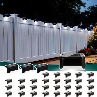 Солнечный светильник для ступеней, Наружный светильник для ступеней, Светодиодный солнечный светильник для наружных лестниц, ступеней, заборов, террас, дворов, перил, садовых дворов и дорожек