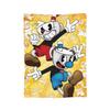 Cartoon Cuphead and Mugman Game Blankets Flannel Summer   Multifunction Lightweight Throw Blanket for Home Couch Bedspread
