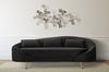 Sofa 3 Seaters Oslo With Cushions Black Cm 185X84X68