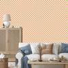 Vichy Cream and Coral Plaid Wallpaper for Living Room and Bedroom 50x1000