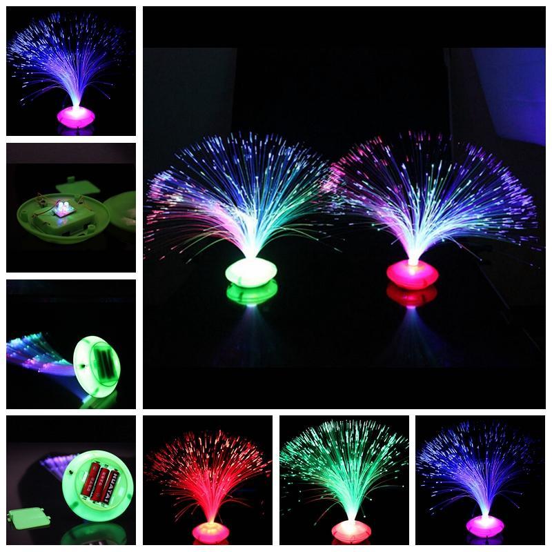 Изменение цвета светодиодный оптоволоконный ночник подставка для лампы домашний декор красочный