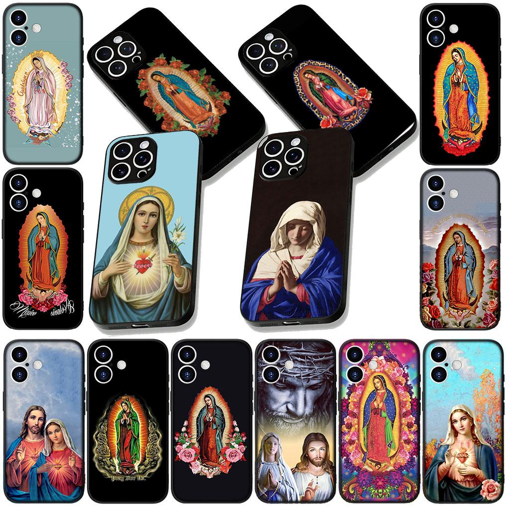 Phone Cover for Apple iPhone 17 16 14 15 Pro Max Plus 15+ 16E XR ProMax Air 16+ Casing Flexible Case Virgen de Guadalupe