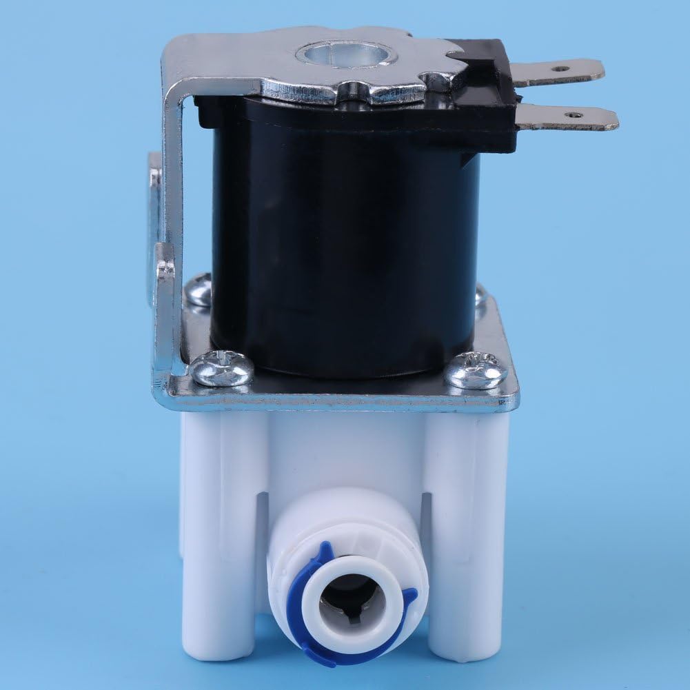 Water Valve, DC 12V Copper Plastic Electric Solenoid Valve Normally Close Purifier Water Valve for Water Filters