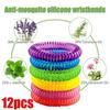 Pest Repellent, Mosquito Repellent Bracelet, 12 Pieces, for Adults and Children, Spiral Bracelets, Control - 12PCS[B3050]
