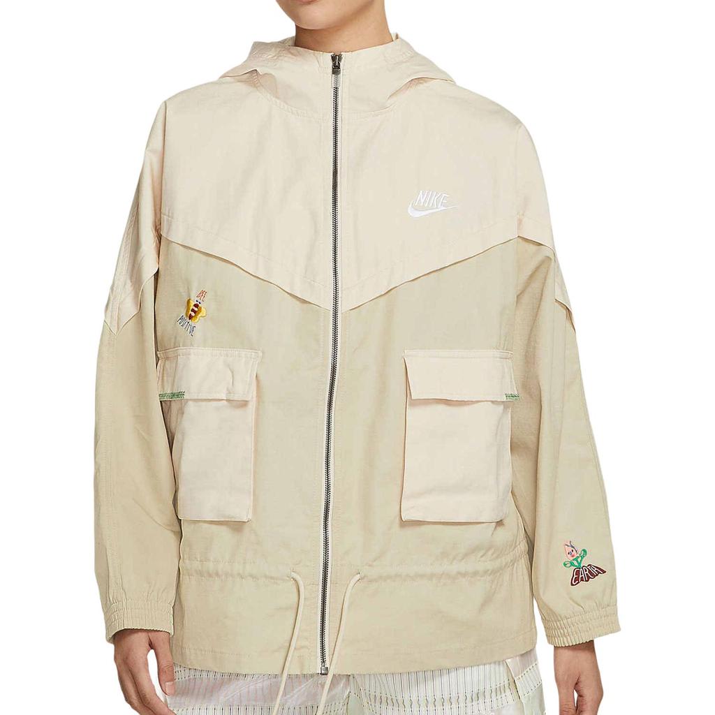 Nike Куртки Женские Бежевый С капюшоном Умеренный Другое DM7909-228