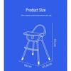 JINGRUIXIANG Складной детский стульчик для кормления с двойным подносом