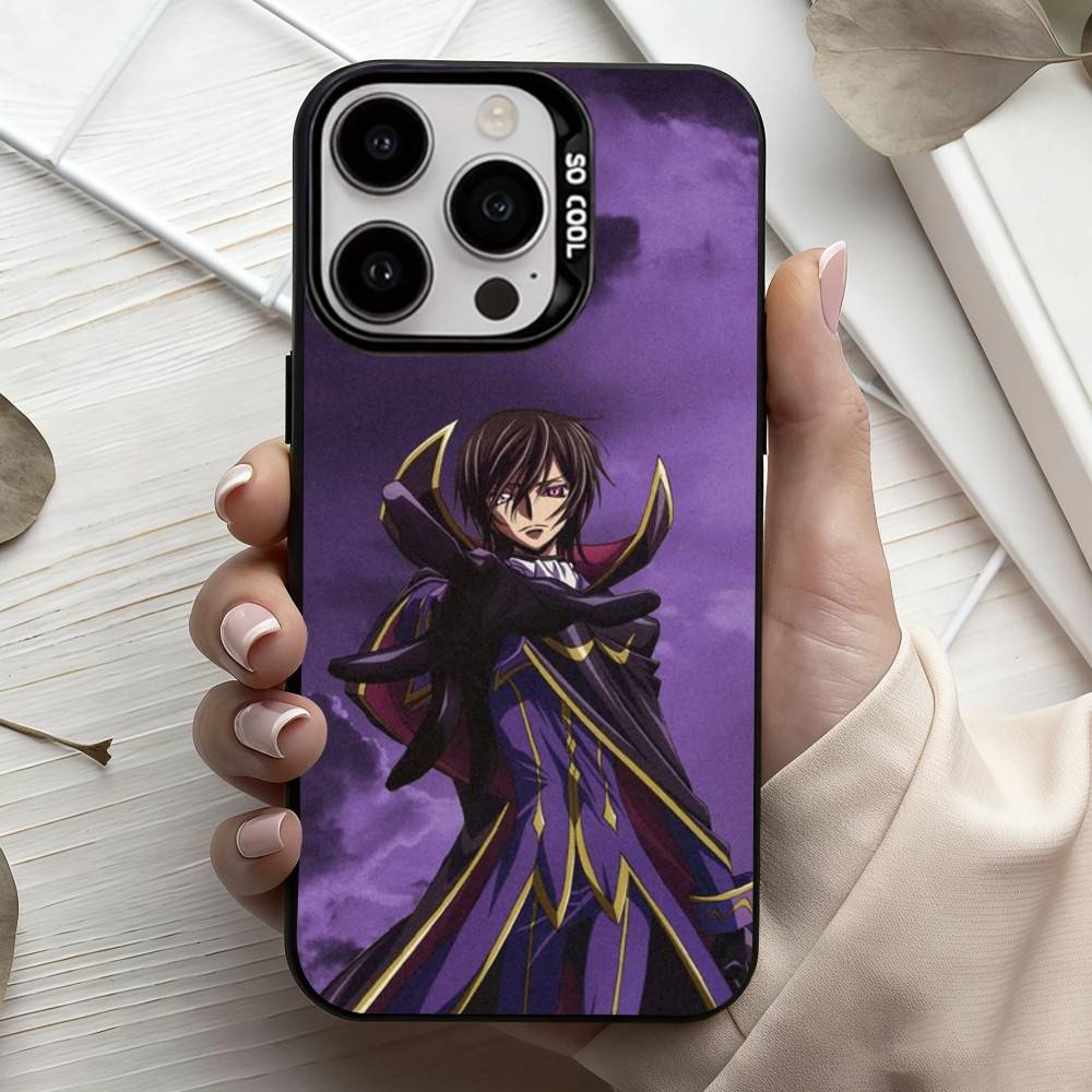 Японское аниме C-Code G-Geass Чехол для телефона Для iPhone17,16,15,14,13,12,11 Plus,Pro Max Черный Конфетный серебристый чехол для телефона