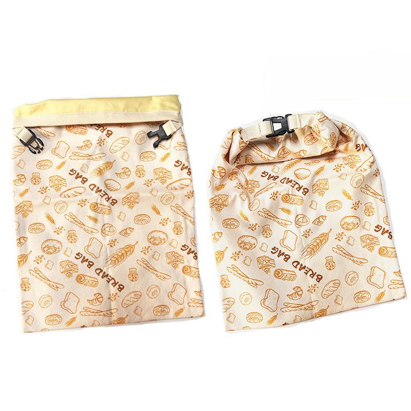 Portable Food Grade Cotton Bread Bags Reusable Homemade Loaf Bag Kitchen Storage Bread Large Washable Storage Bag Food Organizer