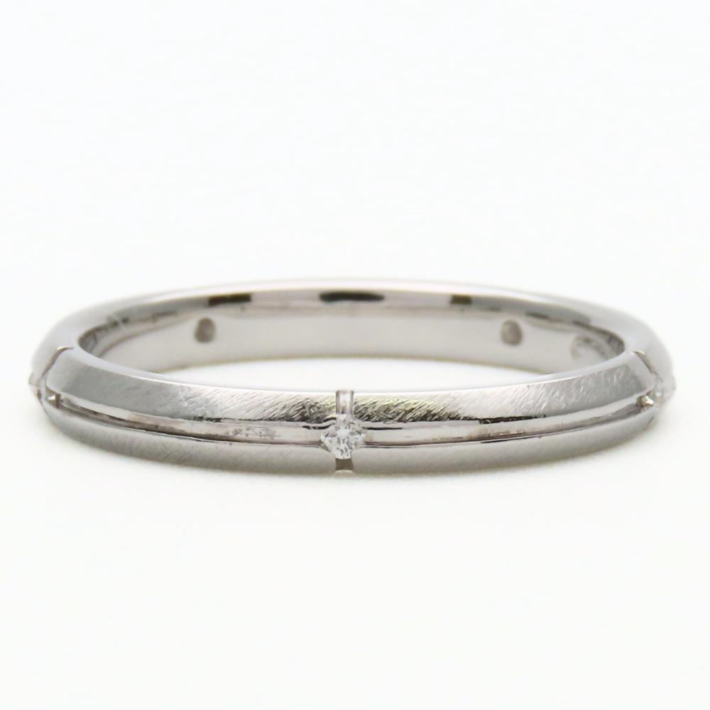 Used TIFFANY&Co. Ring Streamerica Narrow EU#50 K18 white gold/diamond 2.5g White gold 5PD