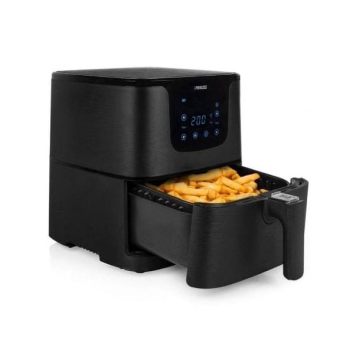 Princess 183014 Freidora Aire 1700W Capacidad 5.2L Pantalla Digital Negra