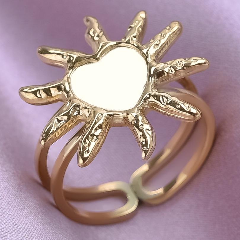 5pcs Retro Stainless Steel Gold Plated Ring Irregular Geometry Bow Ellipse Water Droplet Rings Diy Stone Drill Jewelry No Fading